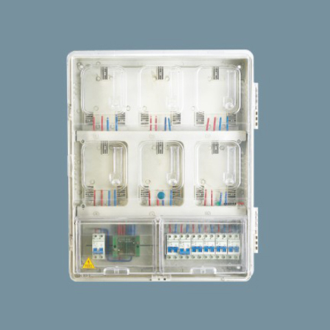 06A1D上下結構6表位透明電表箱